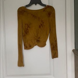 gaze mustard tie dye crop